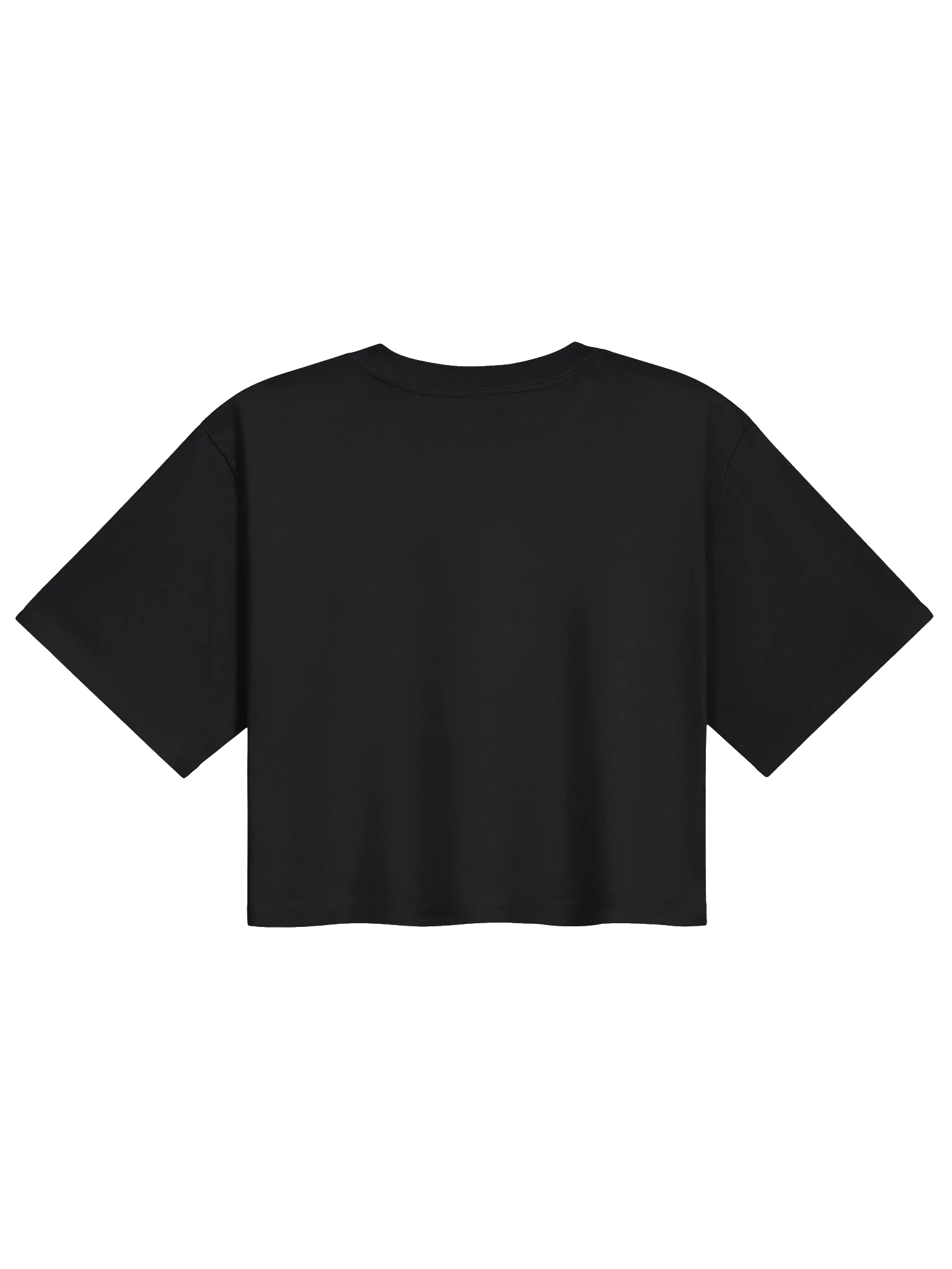 His House Womens Classic Crop Tee - Black/Navy by His House