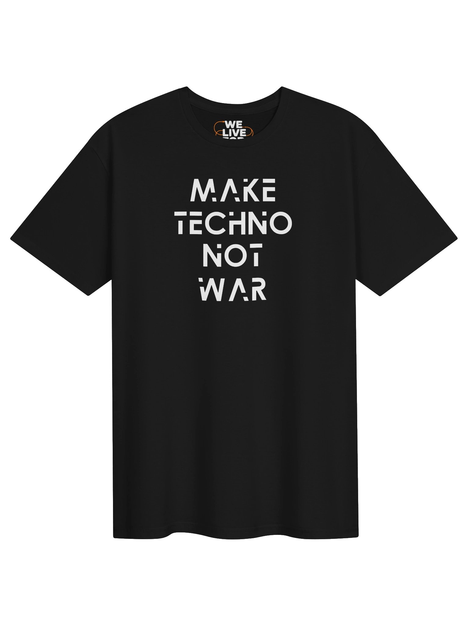 Make Techno Not War White Logo Unisex T-shirt product image (1)