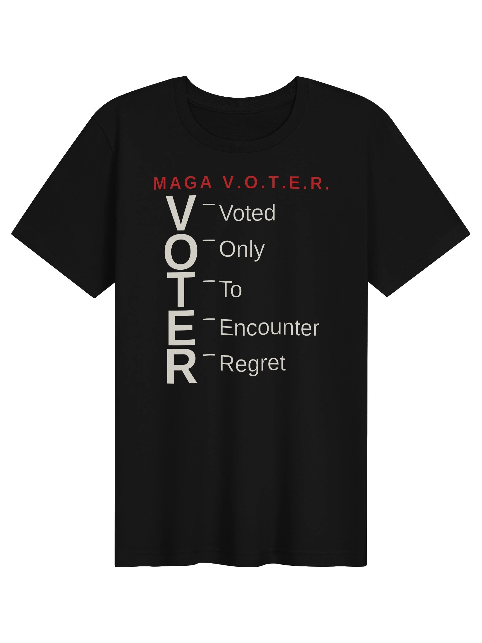 MAGA V.O.T.E.R. — Acrostic Tee (Dark Colors) product image (2)