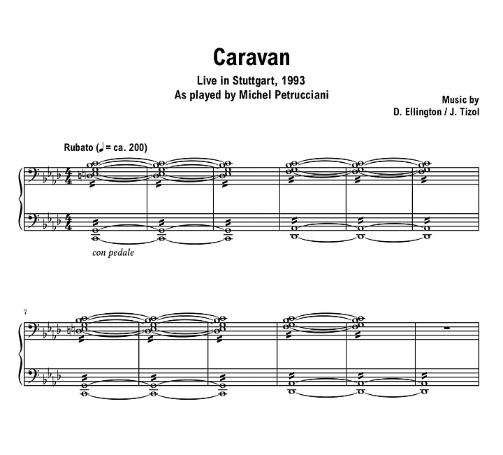 Michel Petrucciani - Caravan (Stuttgart) - Sheet music (PDF) product image (1)