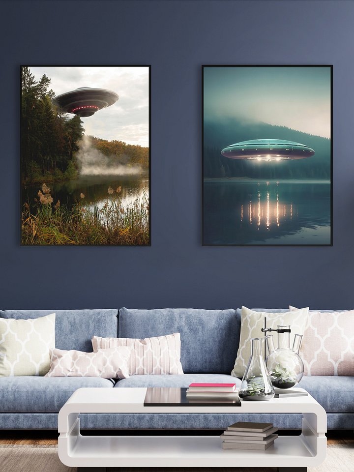 The Truth is Out There / The X-Files photo of UFO — sci-fi poster, movie art, I want to believe poster, space print, aliens wall decor product image (2)