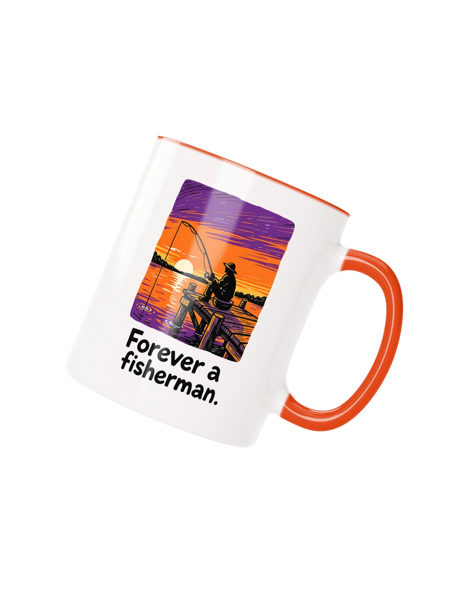 Ceramic Mug: "Forever a fisherman." product image (42)