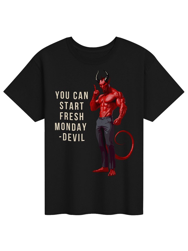 You Can Start Fresh Monday Funny Devil Procrastination Shirt product image (1)