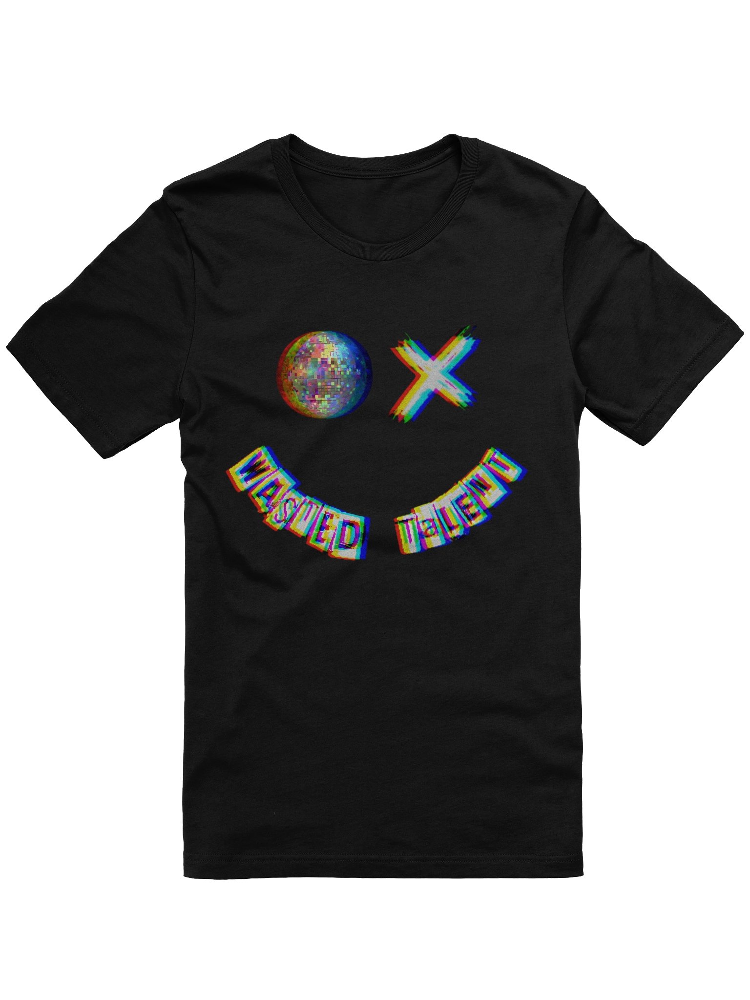 LIGHTWEIGHT OG GLITCH LOGO SMILEY Wasted Talent T-Shirt product image (1)