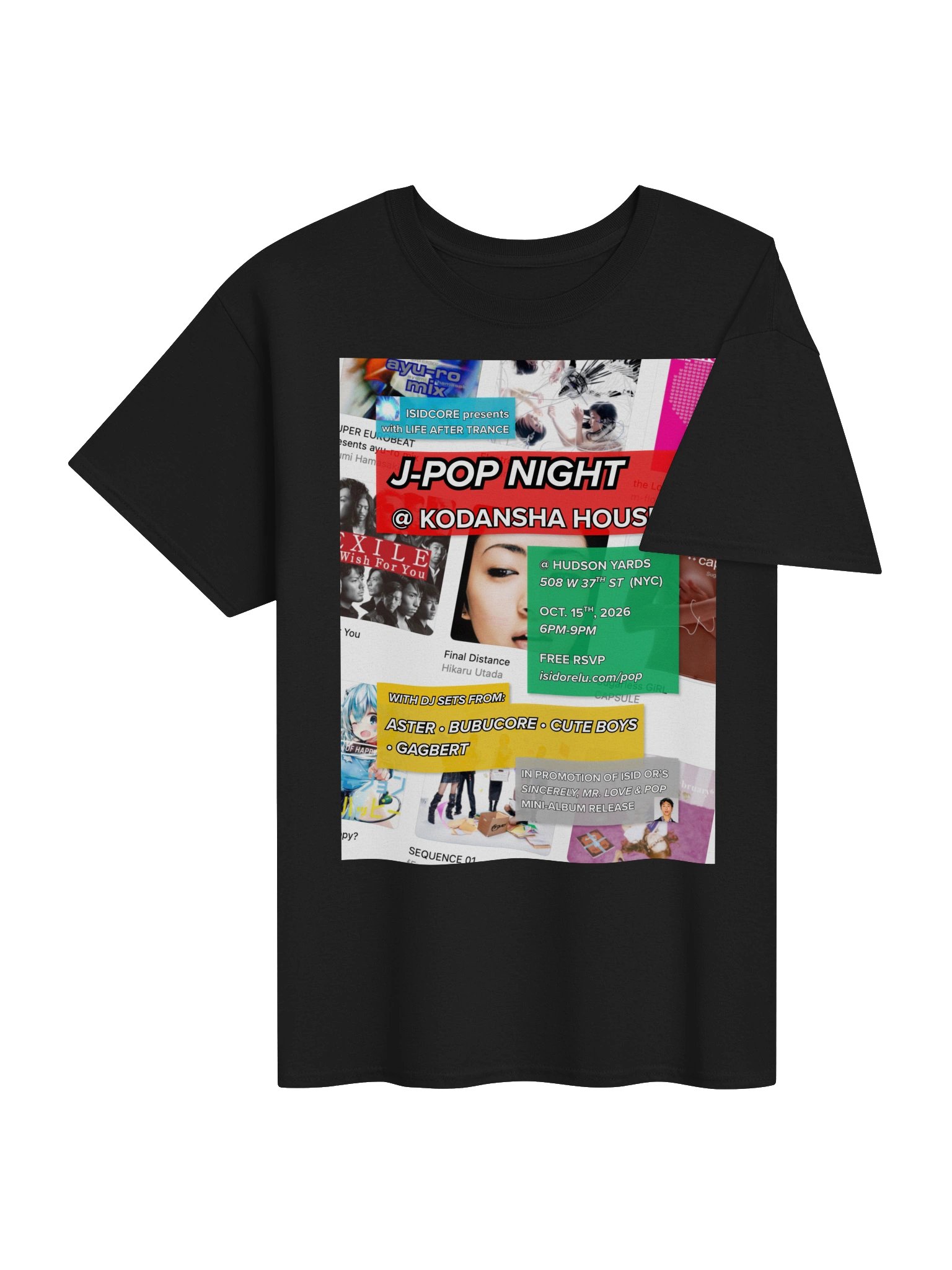 ISIDCORE: J-POP NIGHT @ KODANSHA HOUSE T-Shirt [Black] product image (4)