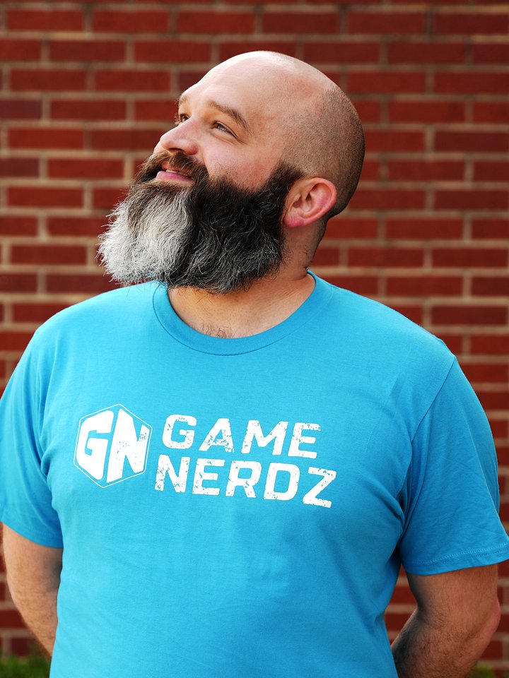 Game Nerdz Vintage Logo Supersoft T-Shirt Blue product image (1)