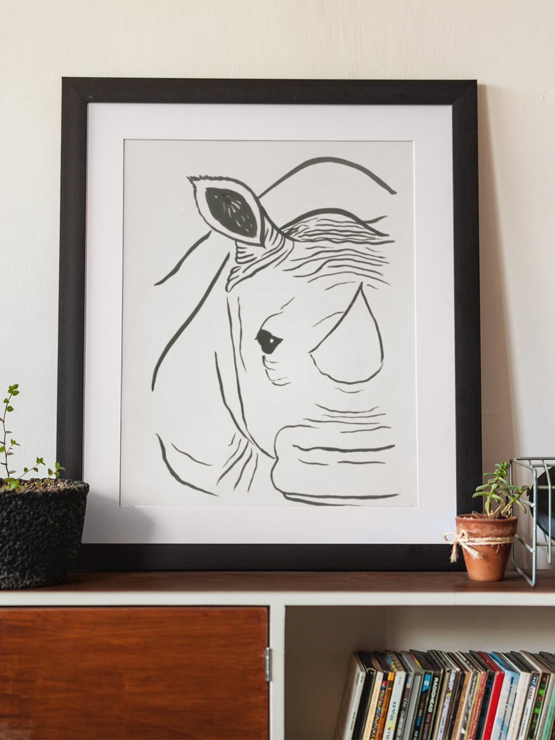 Face Of A Rhino Art Print product image (1)