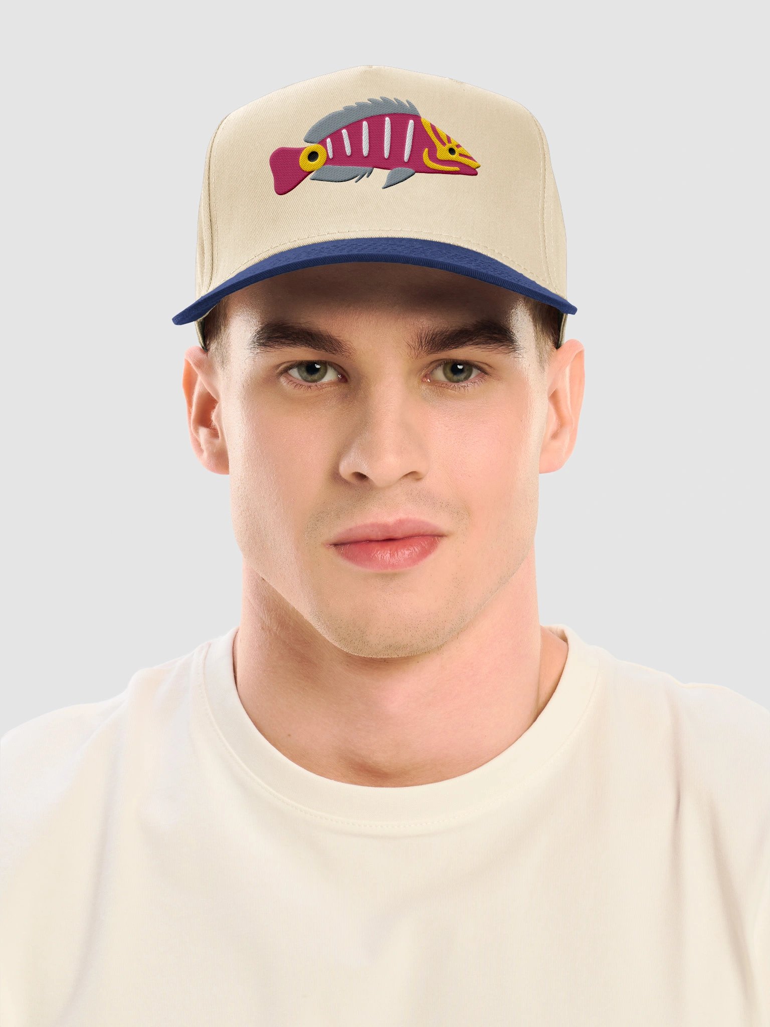 Mystery Wrasse Embroidered Mid-Profile Baseball Cap | Saltwater Reef Aquarium Fish Hat product image (2)