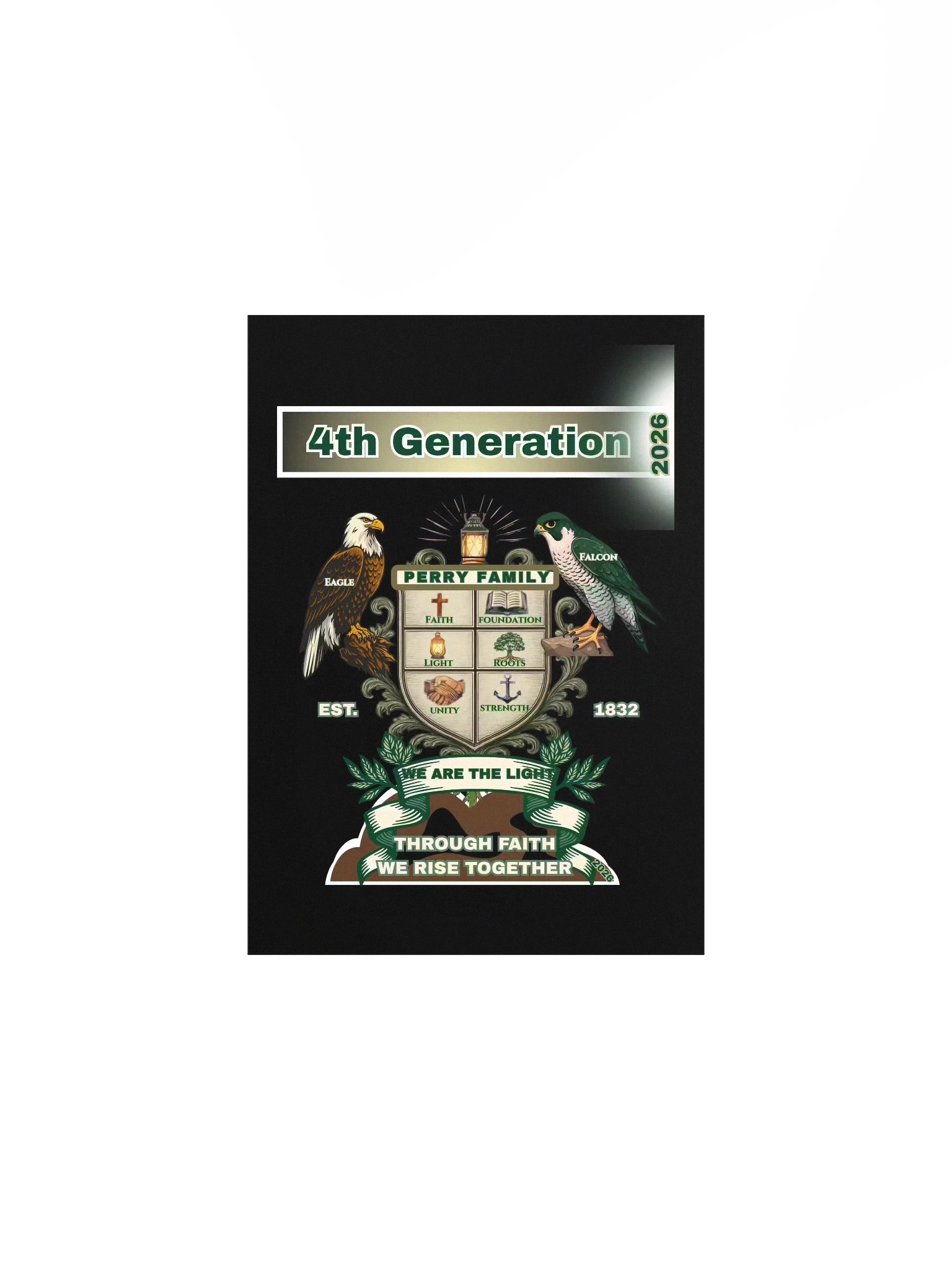 Vibrant Matte Poster Crest 4th Generation Keepsake(frame not included)Print for Perry Family| Special Edition product image (1)
