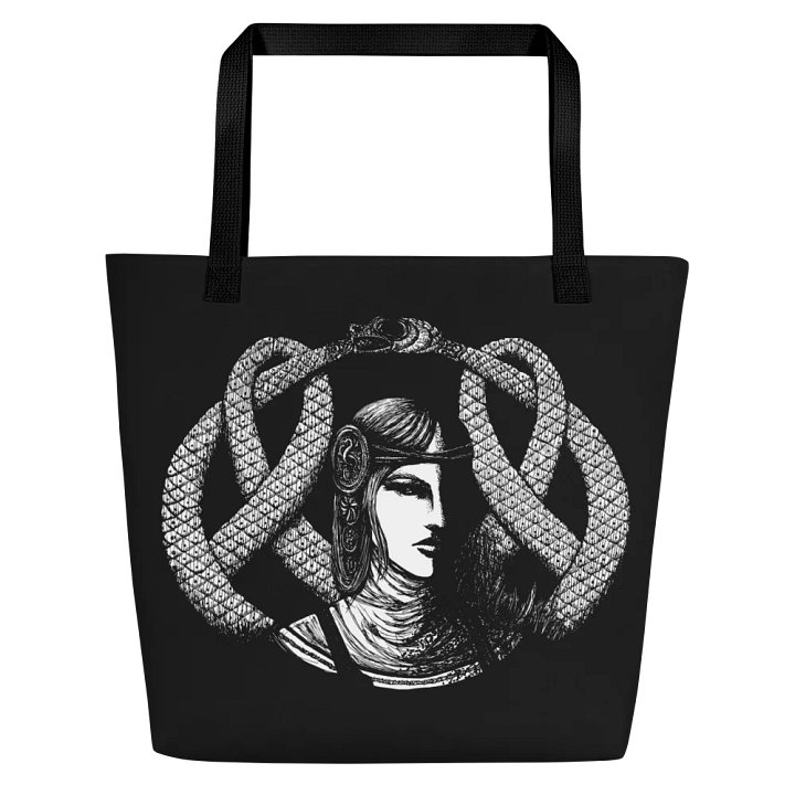 Hel in Black All-Over Tote Bag Two Artworks in One product image (1)