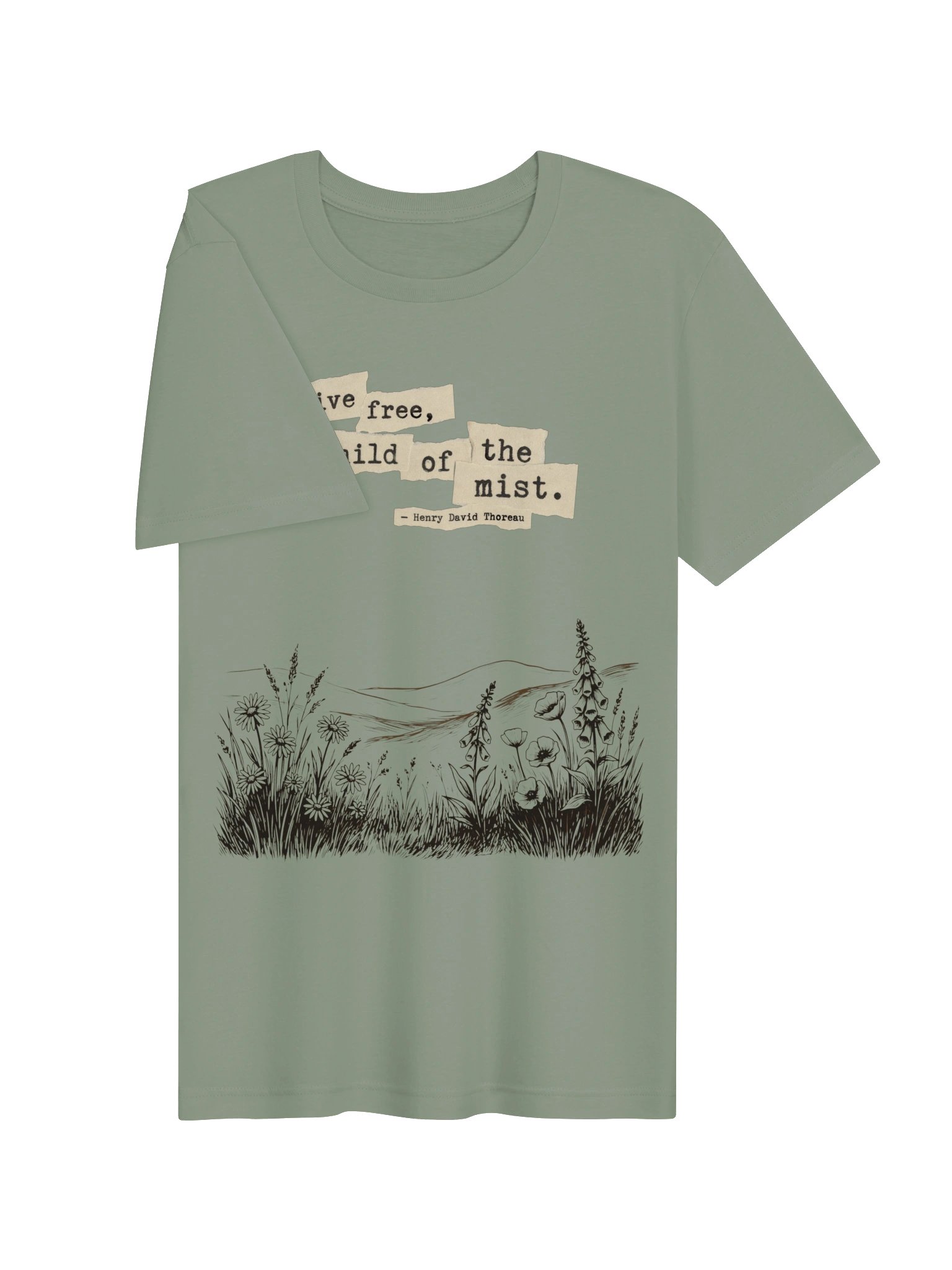 Thoreau Quote Shirt, Wildflower Nature Graphic Tee product image (34)