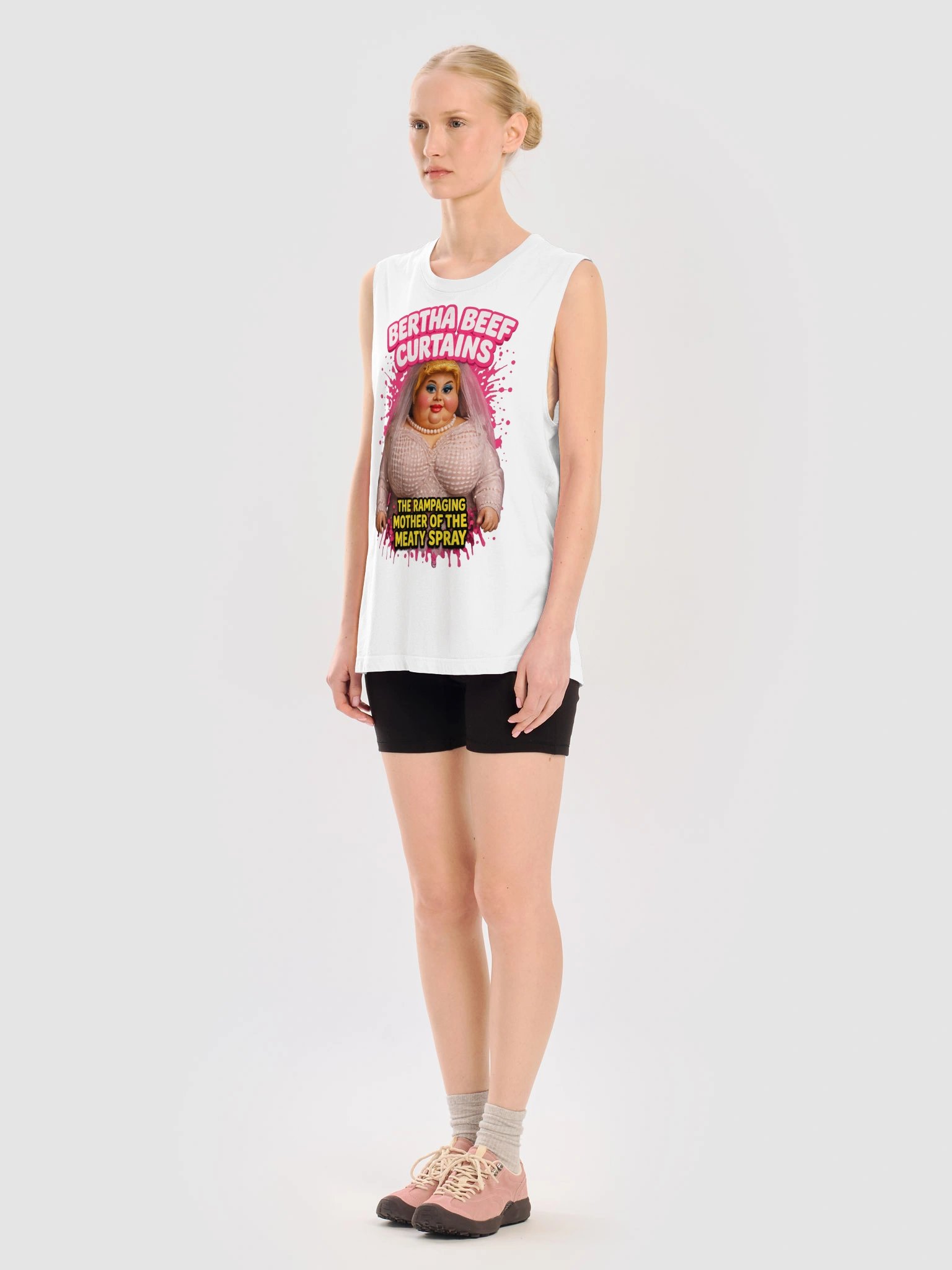 666 Toys | Bertha Beef Curtains | The Rampaging Mother Of The Meaty Spray | Bella+Canvas Unisex Muscle Tank product image (2)