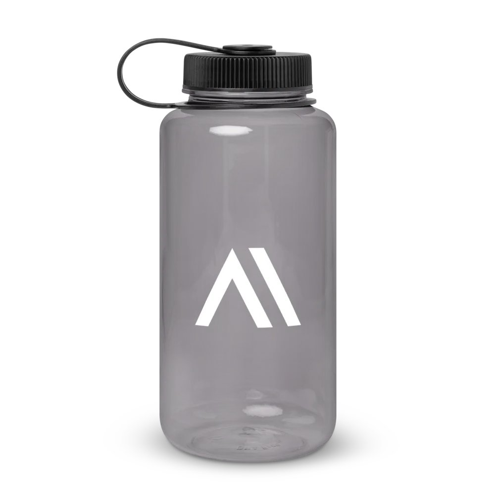 Wide Mouth Plastic Water Bottle - Charcoal product image (1)