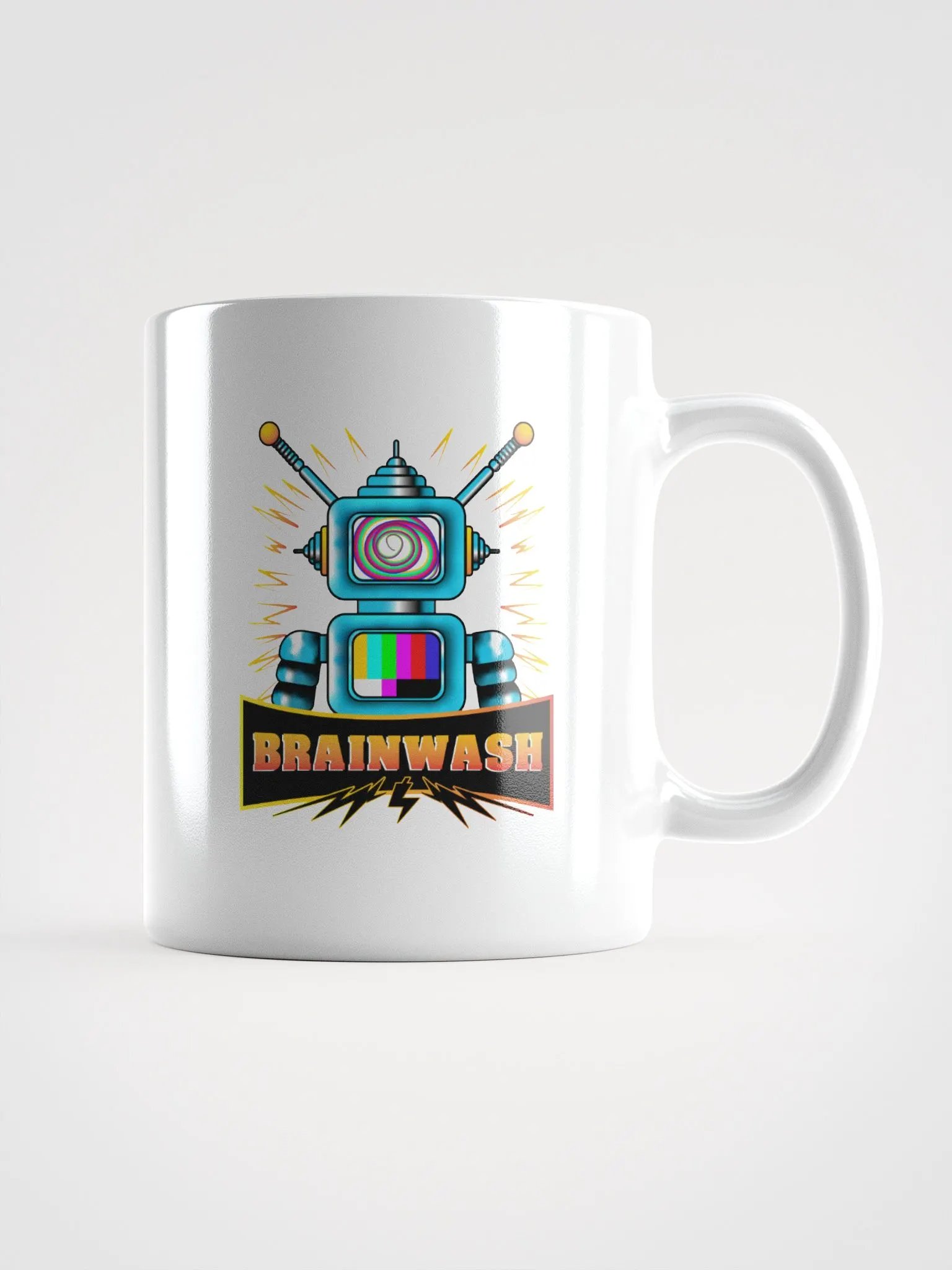 Hypnotic Robots White Mug product image (2)