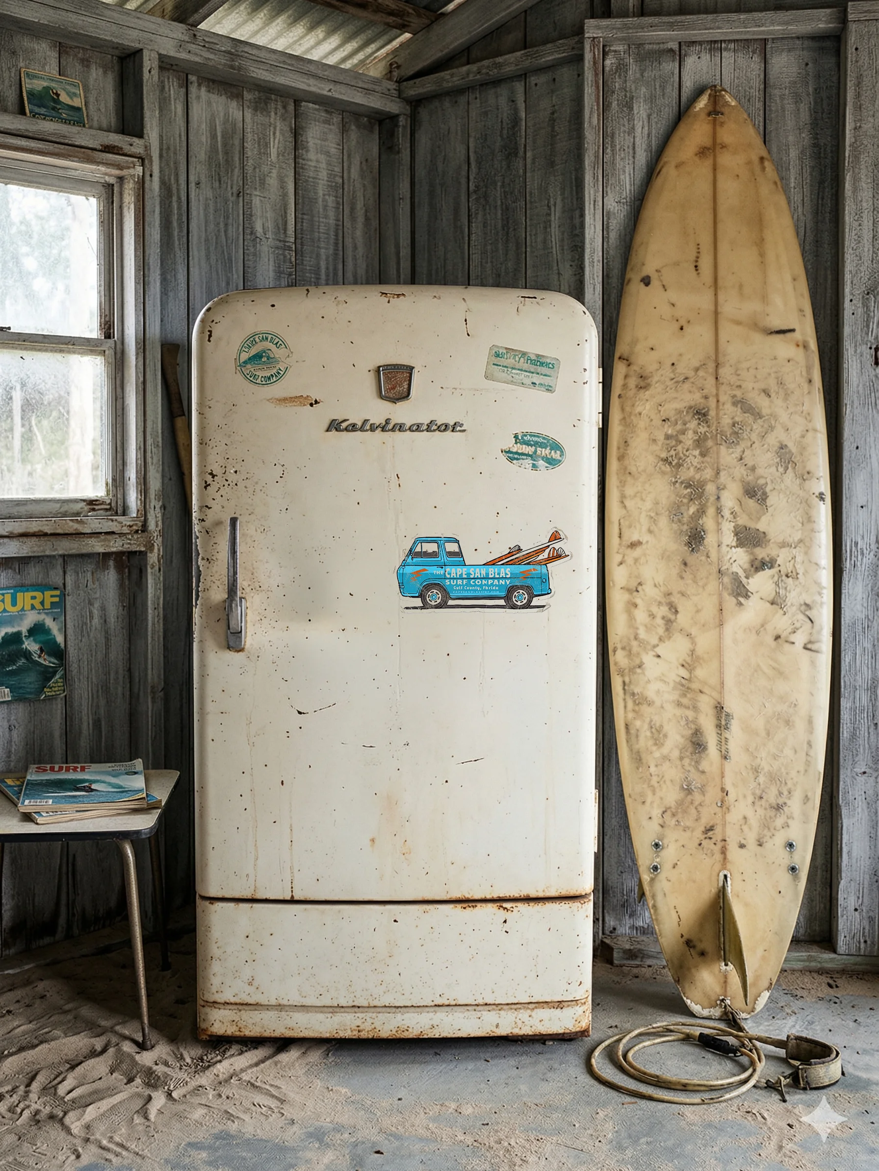 Surf Wagon Die-Cut Magnet product image (1)