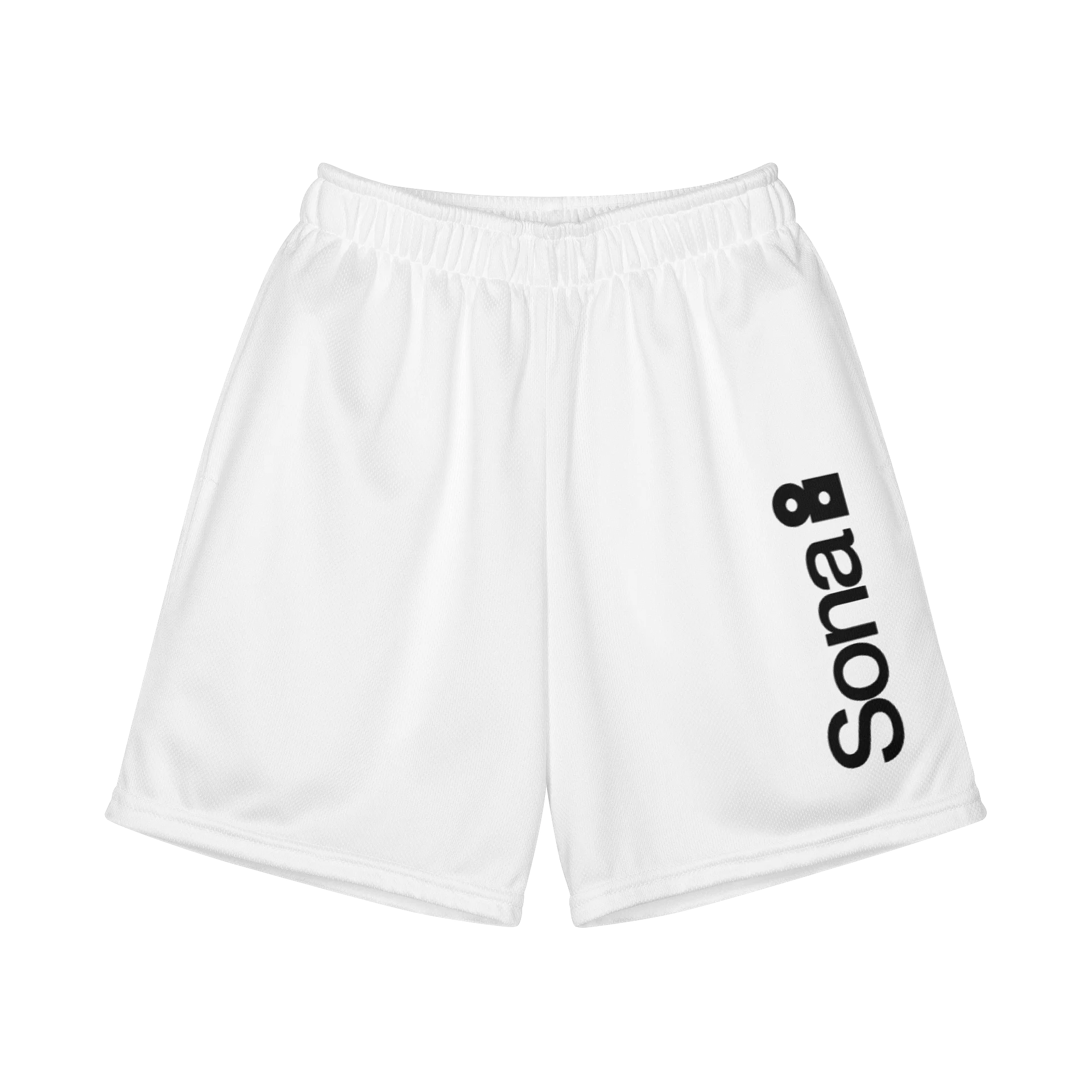 Sona8 Youth Mesh Shorts, white product image (1)