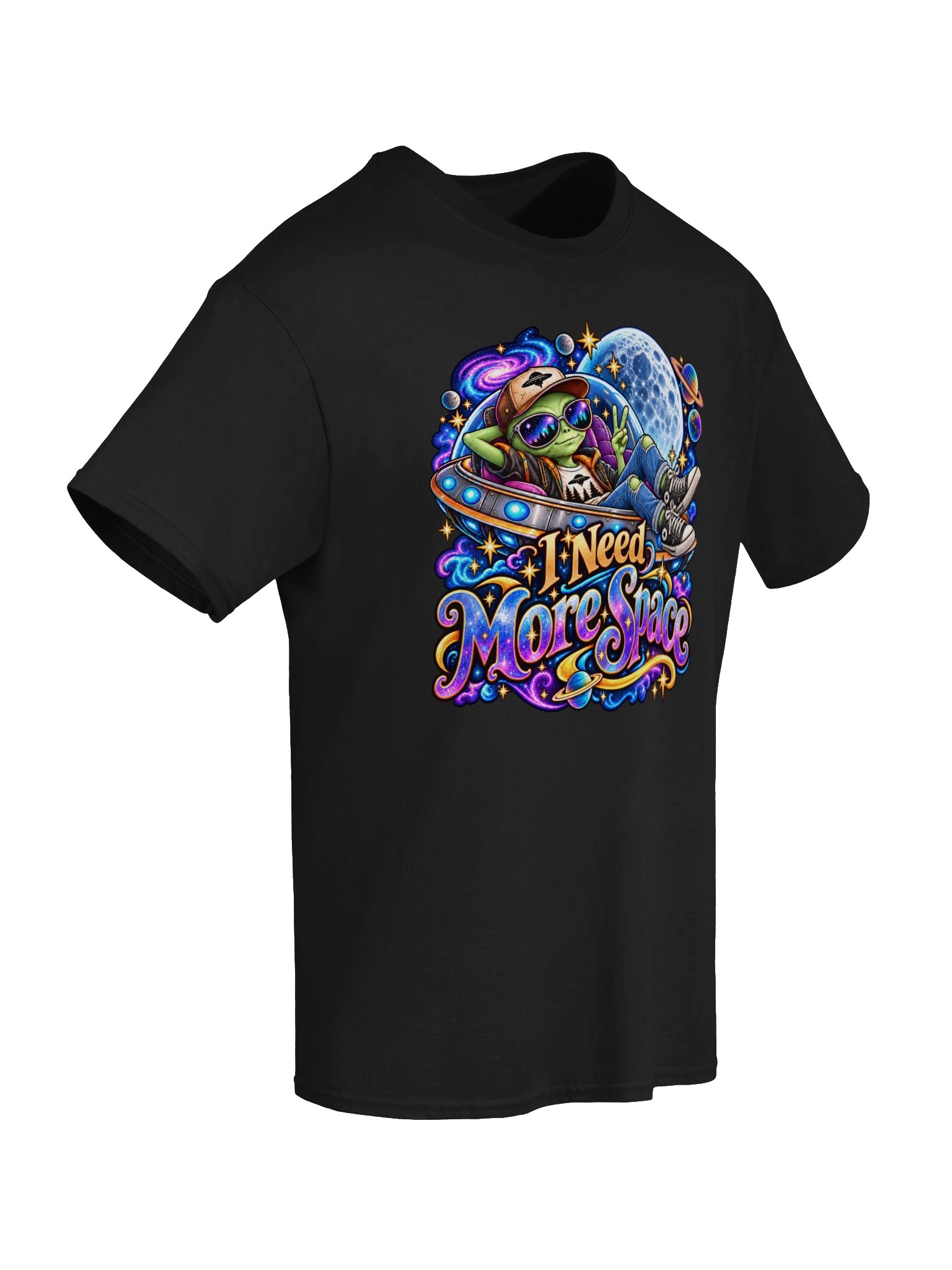 I Need More Space – Cramped Alien - Gildan Heavyweight T-Shirt | Funny Alien & UFO Design product image (3)