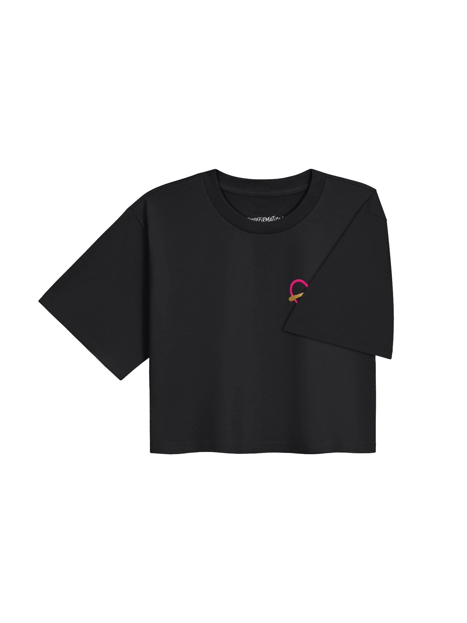 Trapffirmations Signature Crop Tee | Black product image (4)