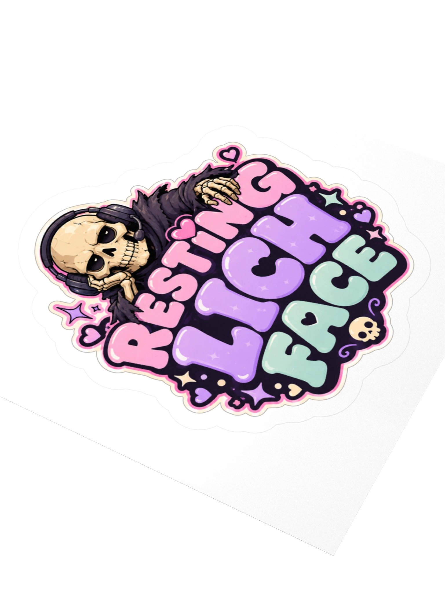 Resting Lich Face Kiss-Cut Sticker product image (3)