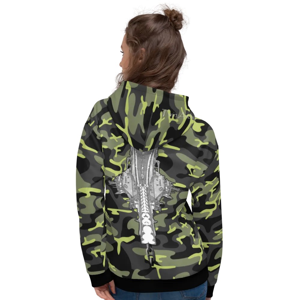 Mirrored Foss Tug & Barge Bridal Chain (Green Camouflage) – Performance Marine Wear | Twin Anchor Apparel North Current Line product image (6)