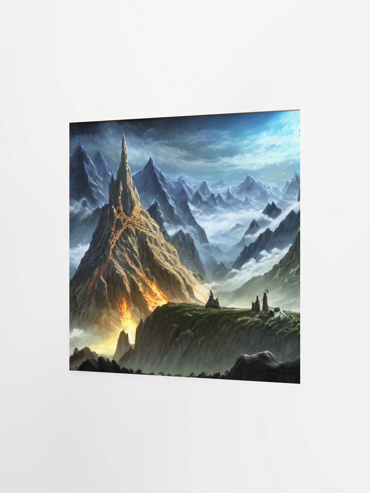 Fiery Mountain Majesty Lord Of The Rings Anime Concept Art Poster product image (7)