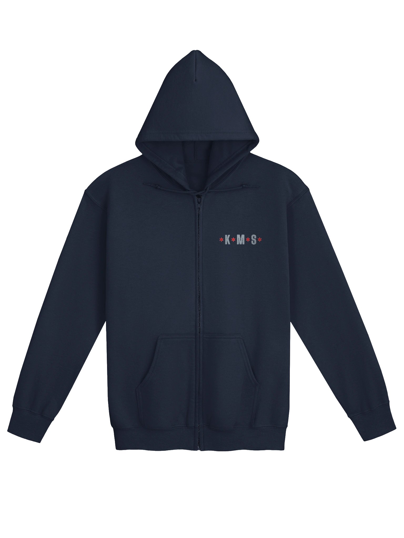 Embroidered KMS Chicago Star Zip Hoodie product image (17)