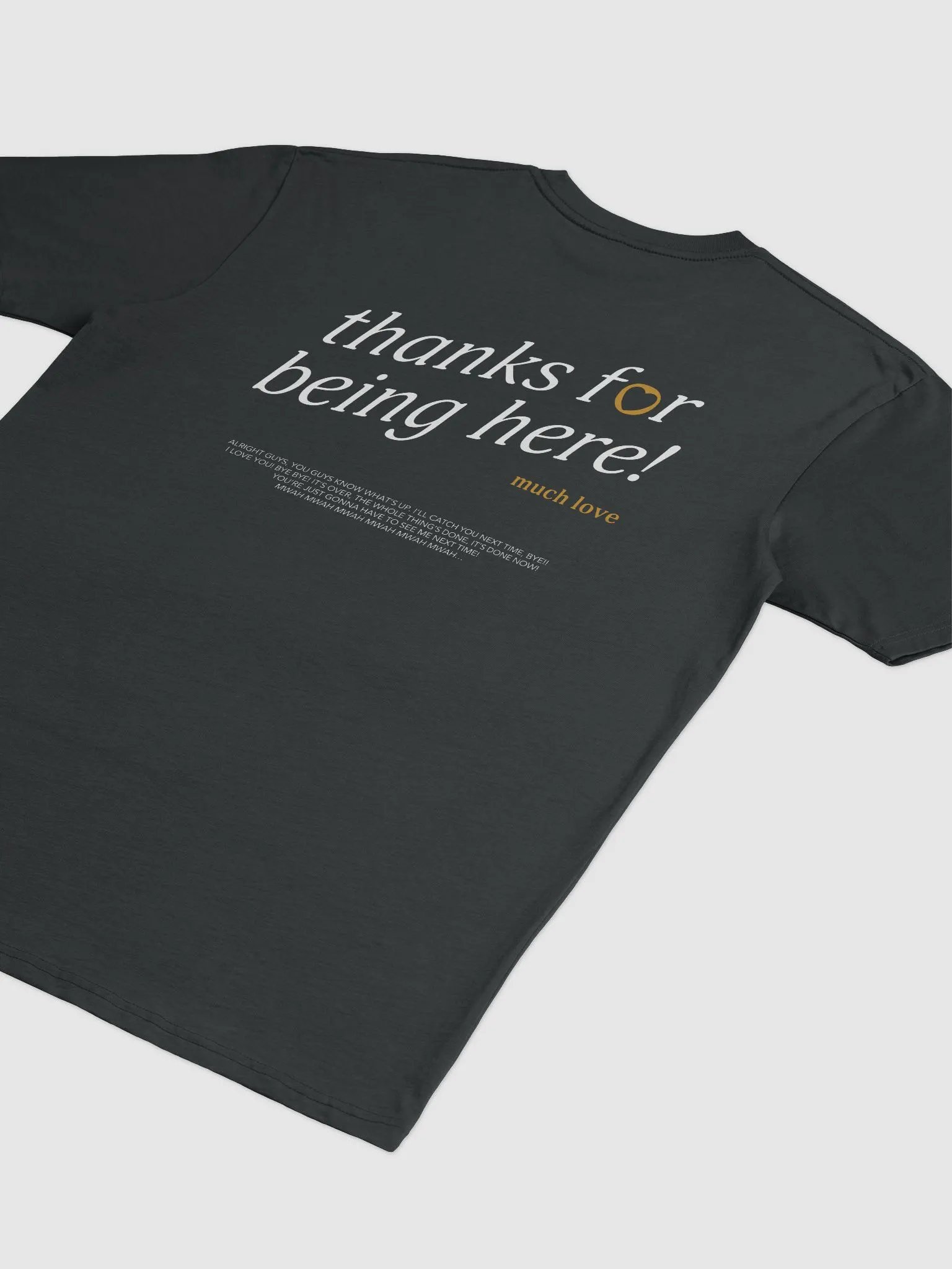 thanks for being here! Shirt (Gold) product image (5)