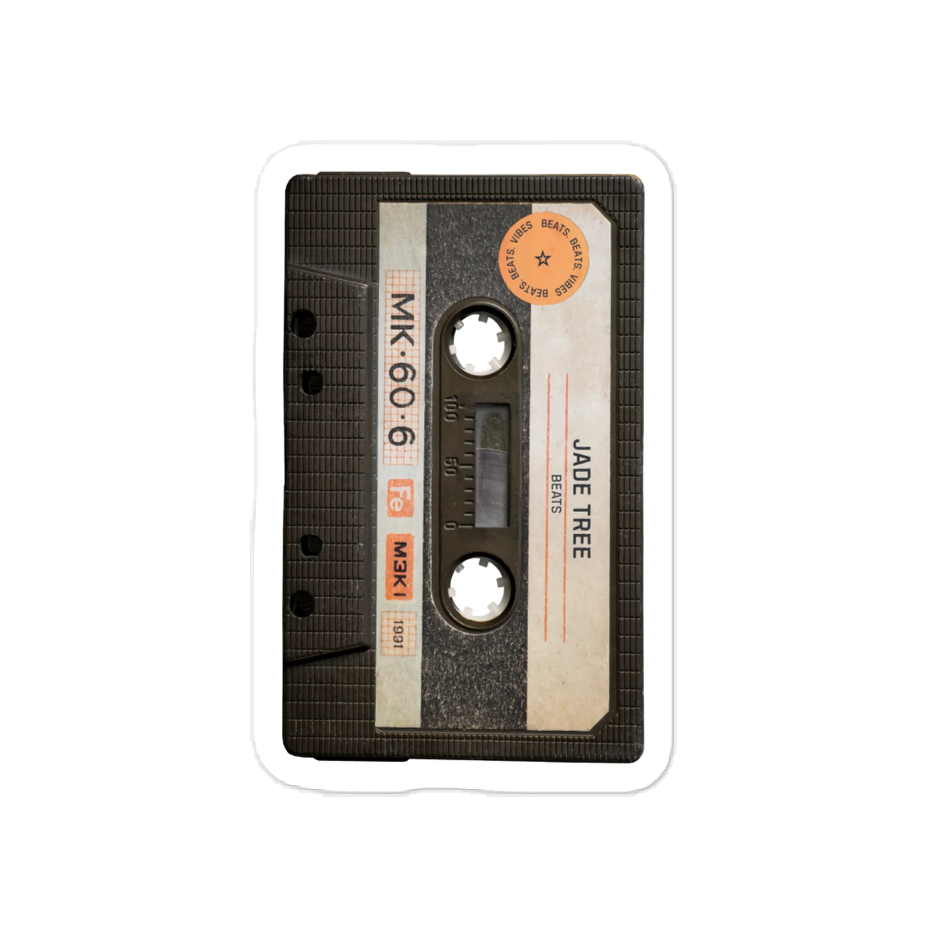 Vinyl Sticker With Beats. Beats. Vibes. Beat Tape Logo product image (1)