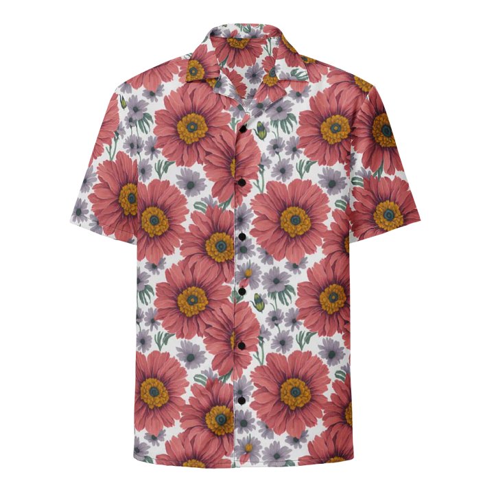 Floral Pattern Gerbera Flowers Hawaiian Shirt product image (1)
