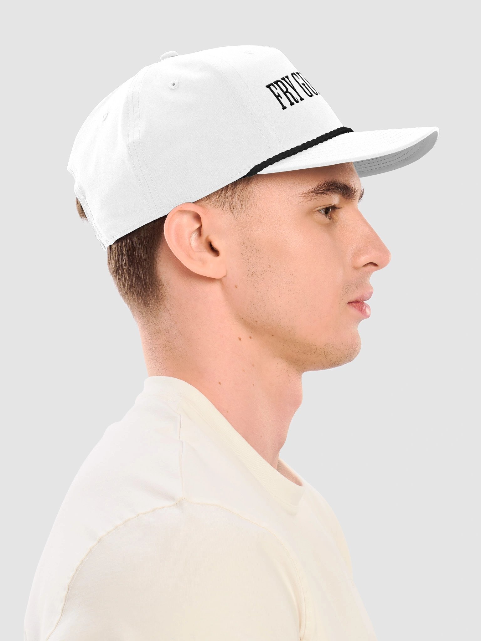 Fry Guarder Embroidered Rope Hat - Black Text product image (8)