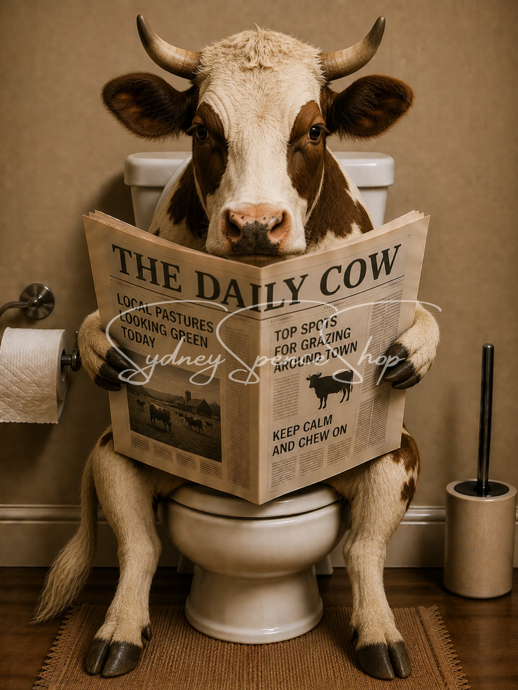 Cow on the Toilet Poster product image (1)