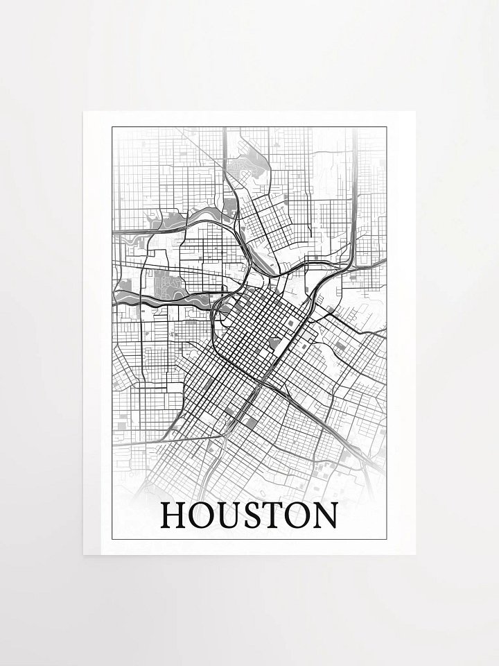 Houston, Texas, USA, city map print product image (2)