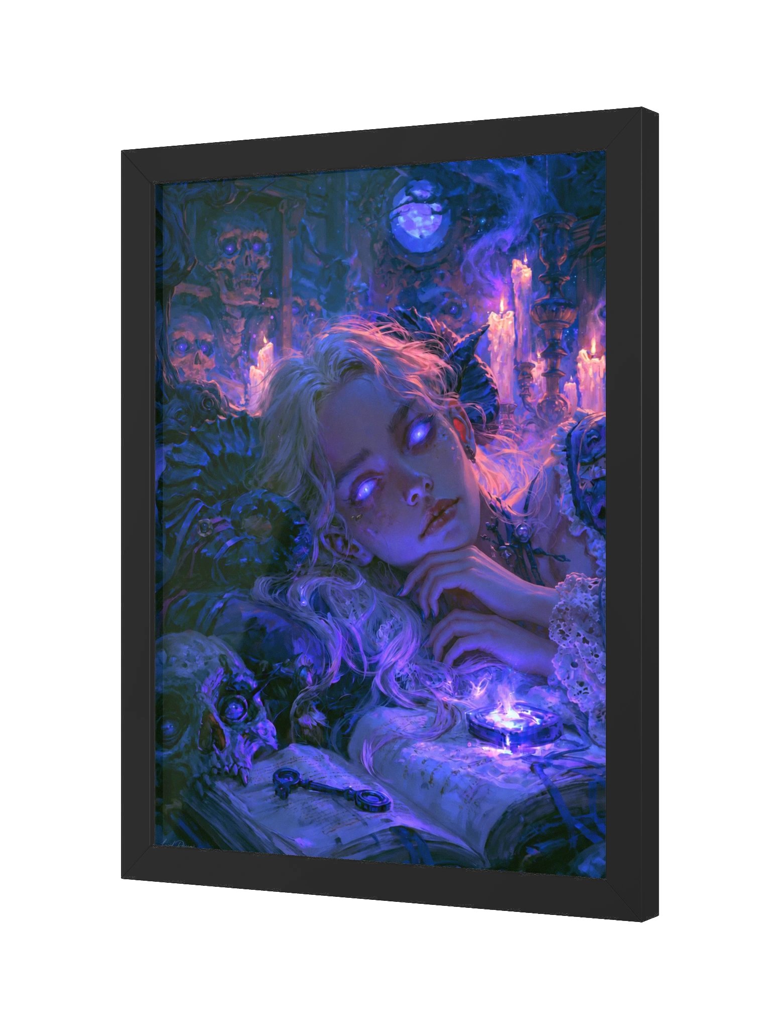 Haunted Doll Framed Art Print — Moonlit Haunted Doll product image (6)