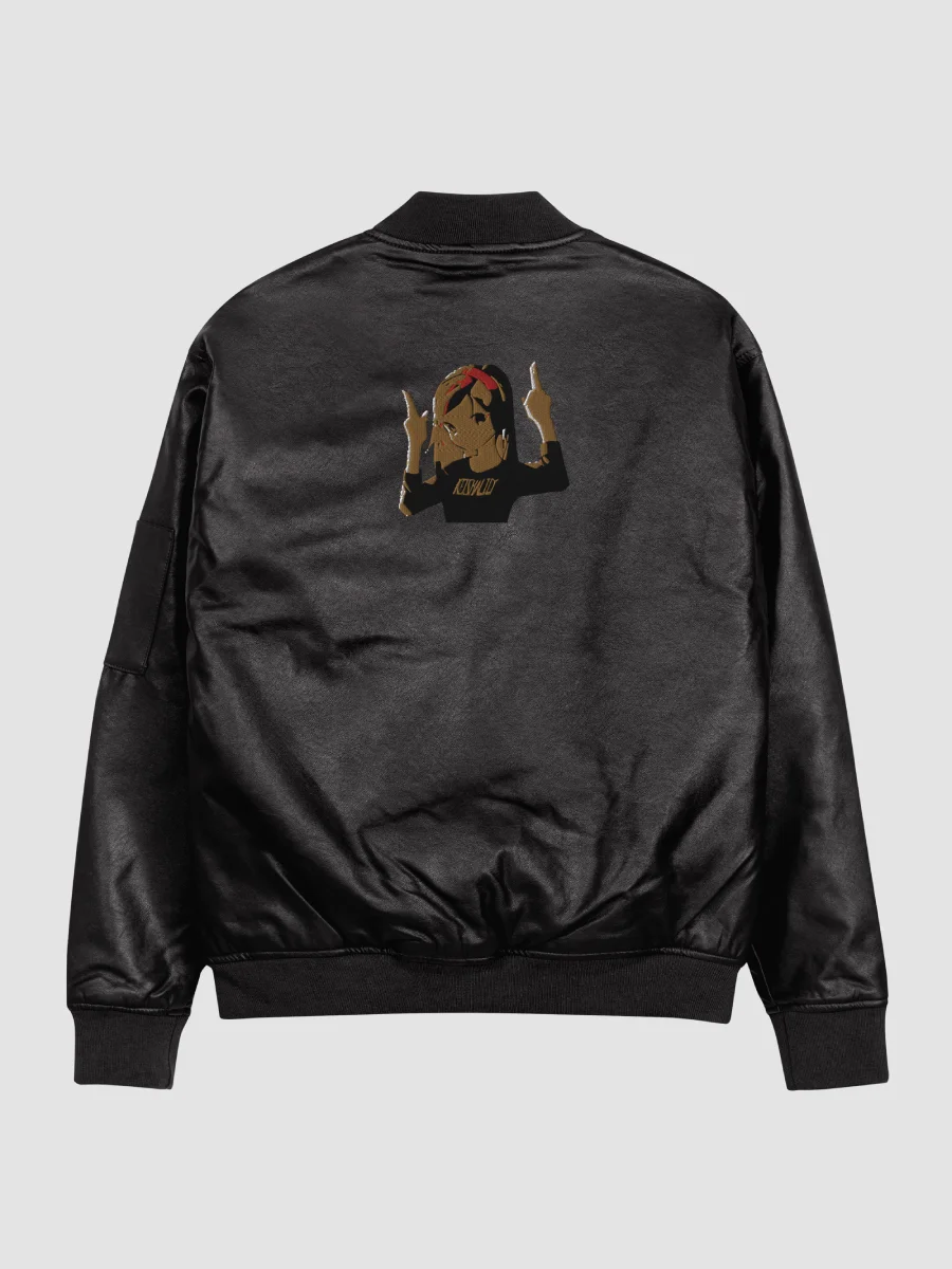 Keisha Out ~ Threadfast Apparel Faux Leather Bomber Jacket product image (2)