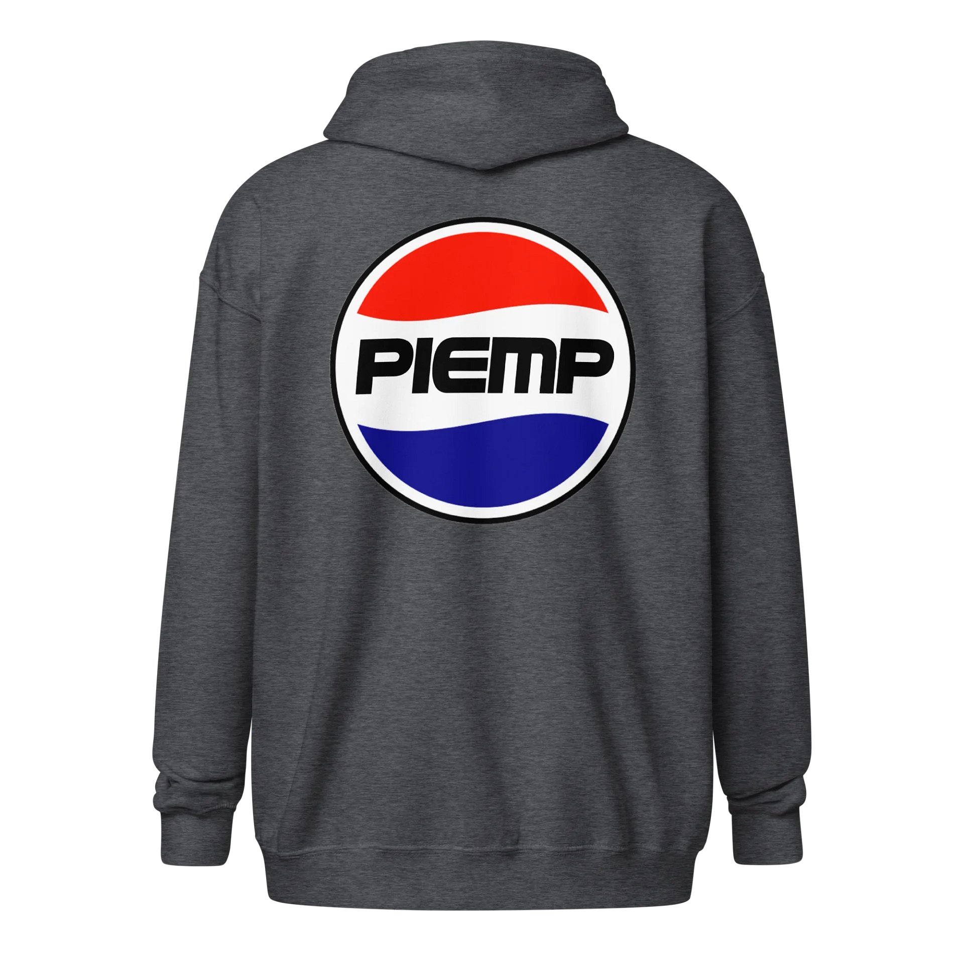 [WOR Shop] Piemp - Unisex Zip Graphic Hoodie [white front] product image (1)
