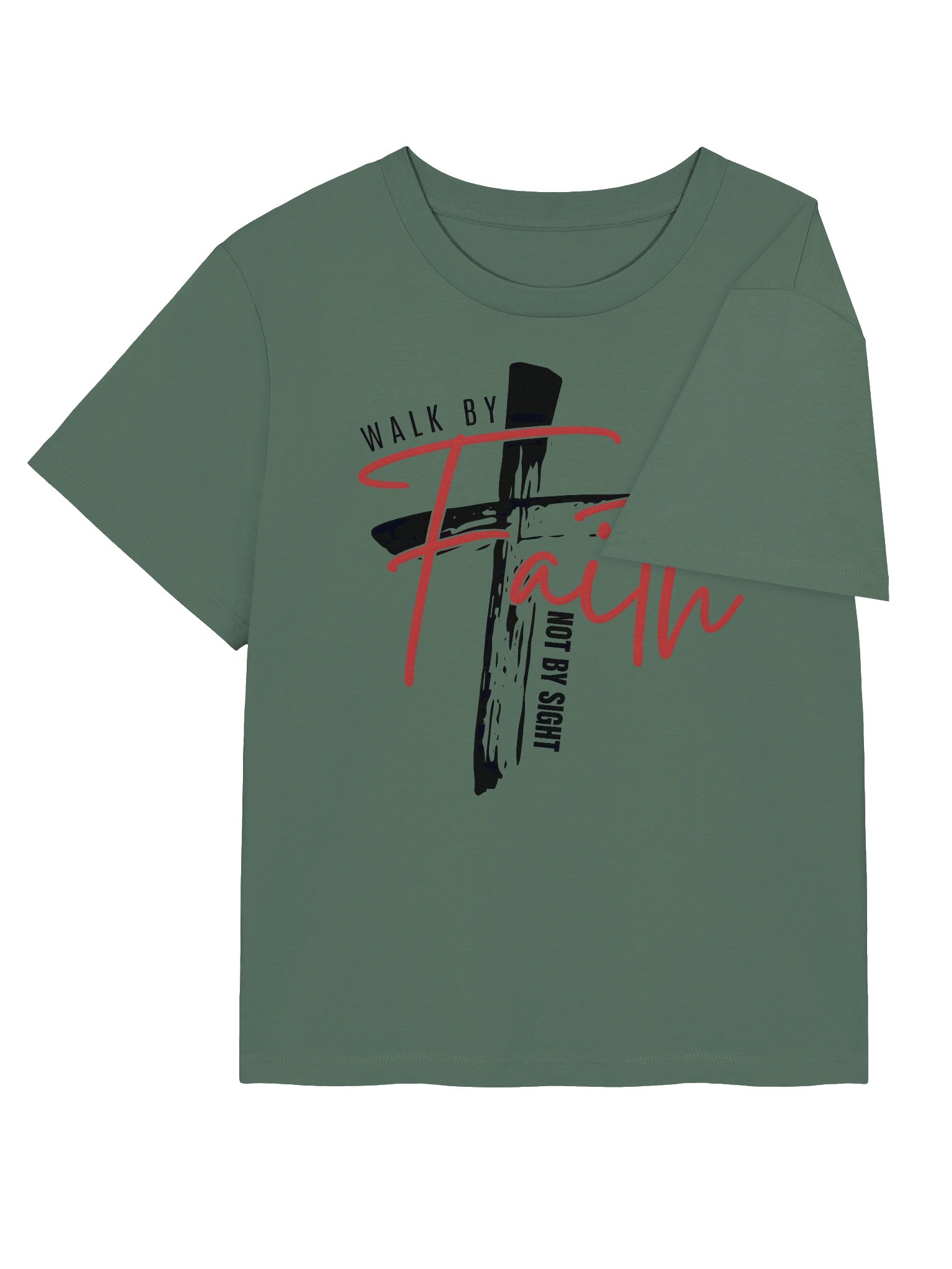 Women's Organic Ribbed Neck T-Shirt Faith product image (8)