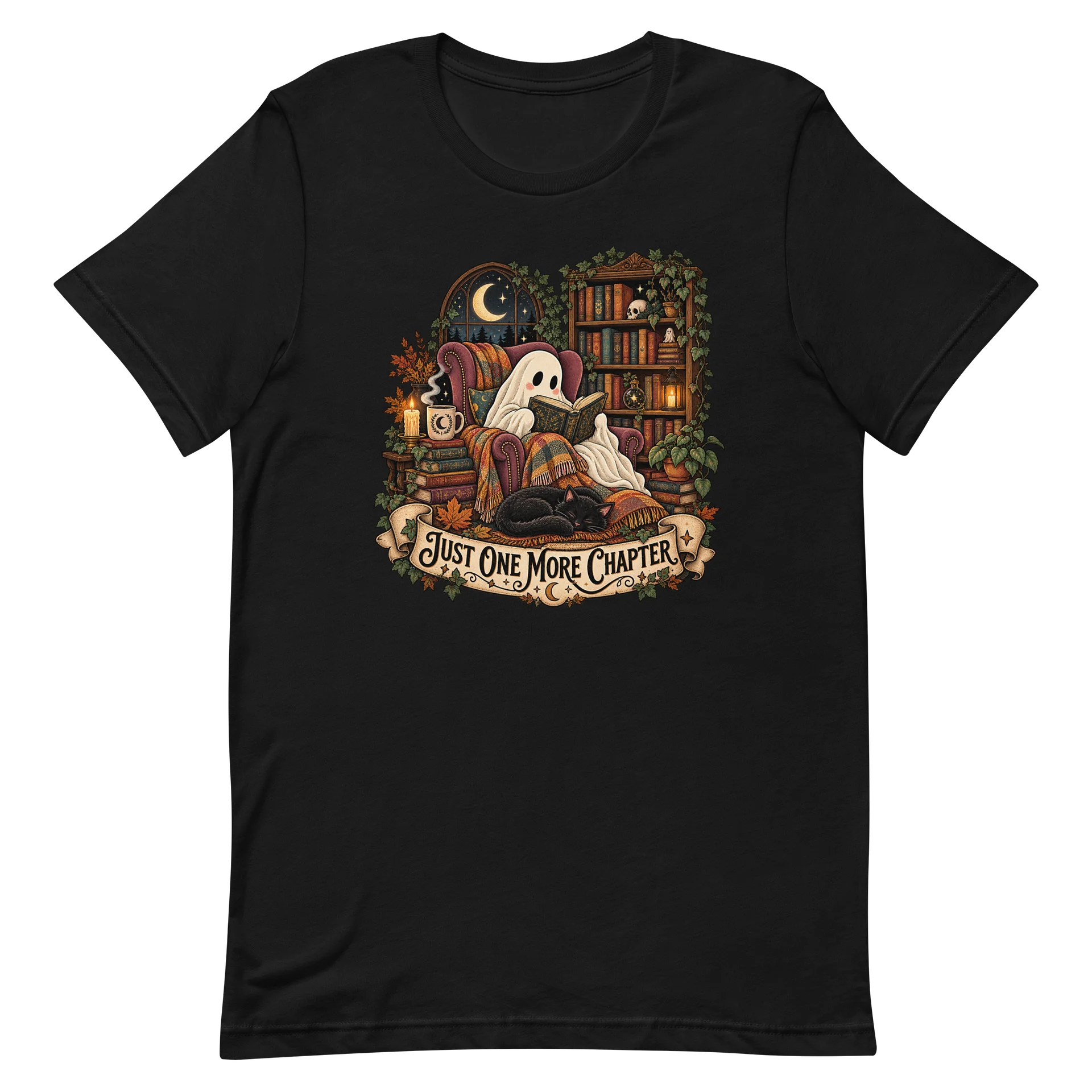 Just One More Chapter Ghost Reading Tee product image (2)
