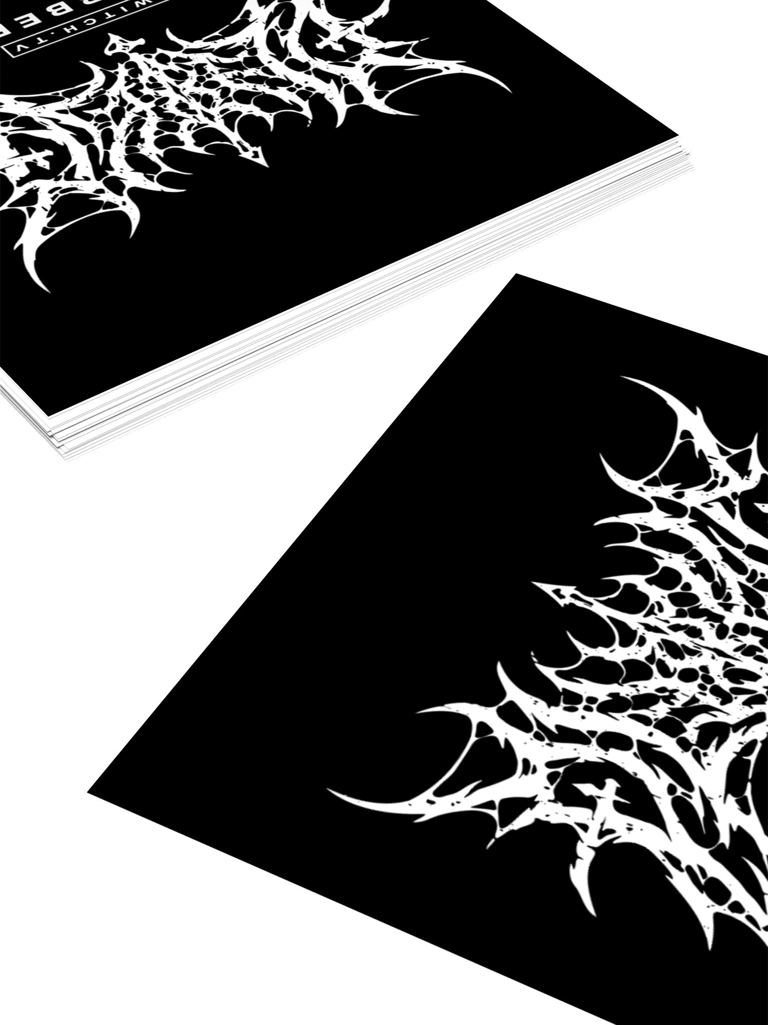 PLEBBEEE Metal Sticker | Black/White product image (4)