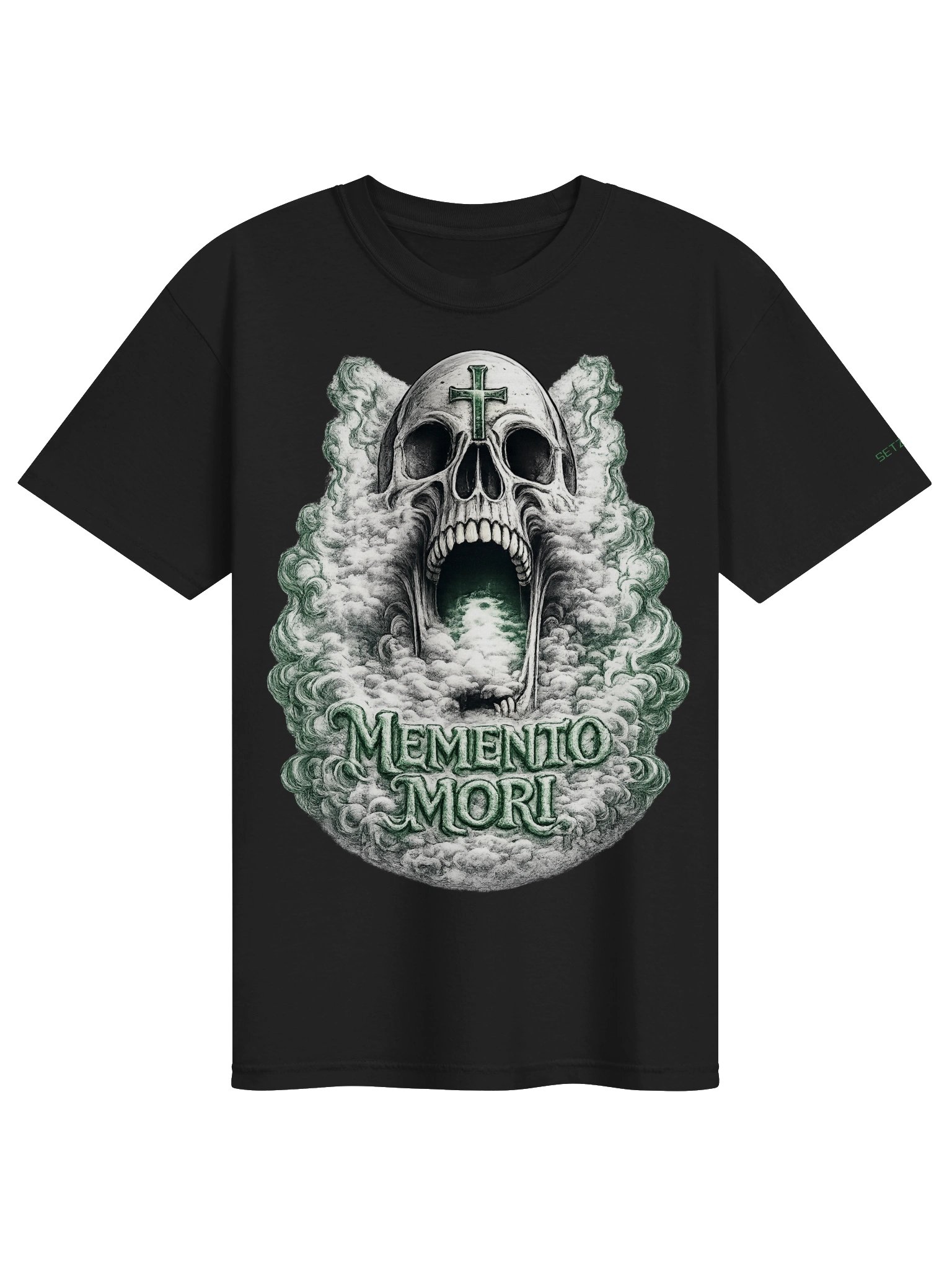 Memento Mori Skull Tee (Green) product image (1)