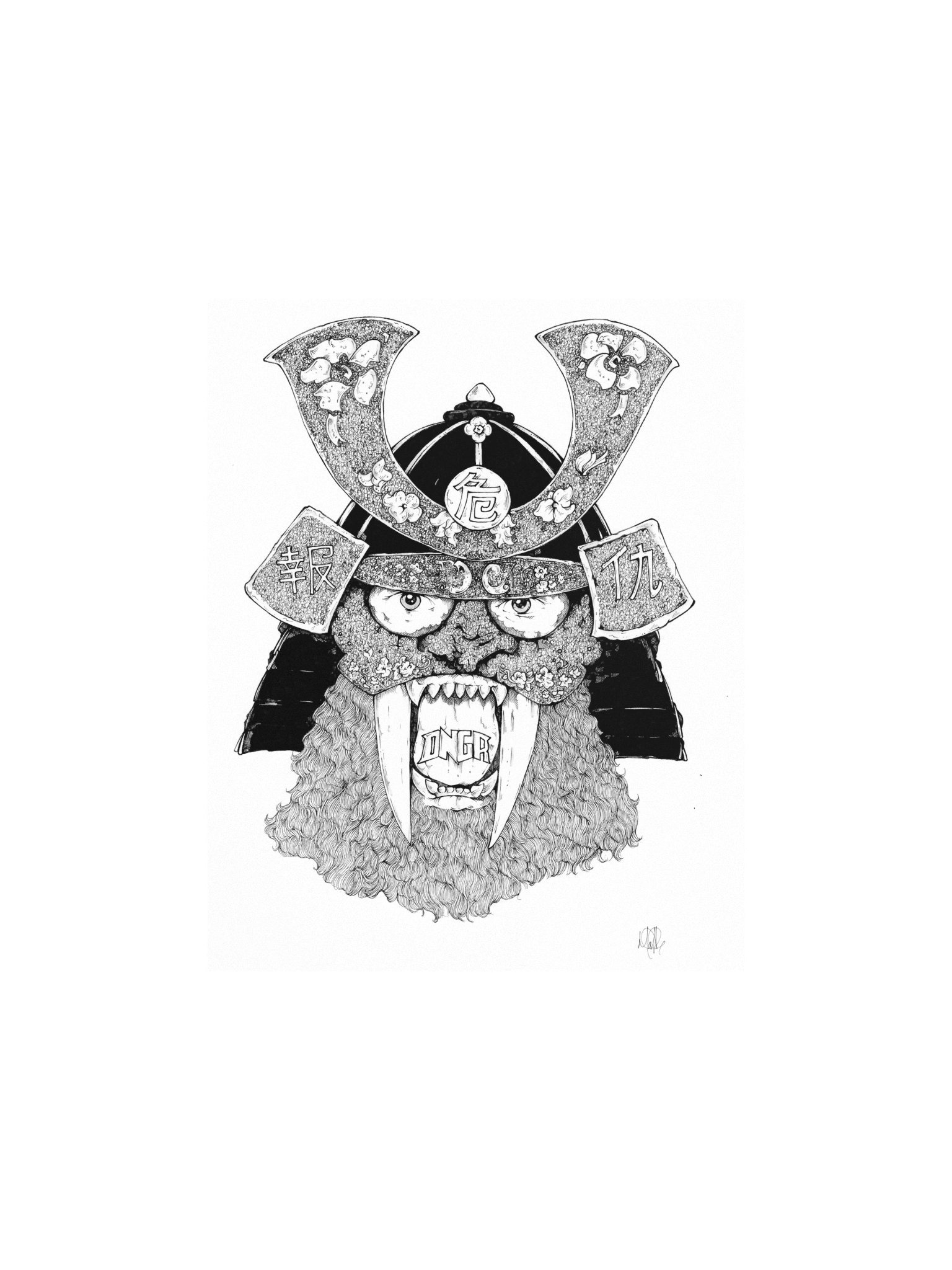 DNGR Oni Samurai Premium Print product image (1)