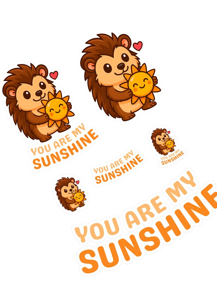 You are my sunshine sticker sheet product image (1)