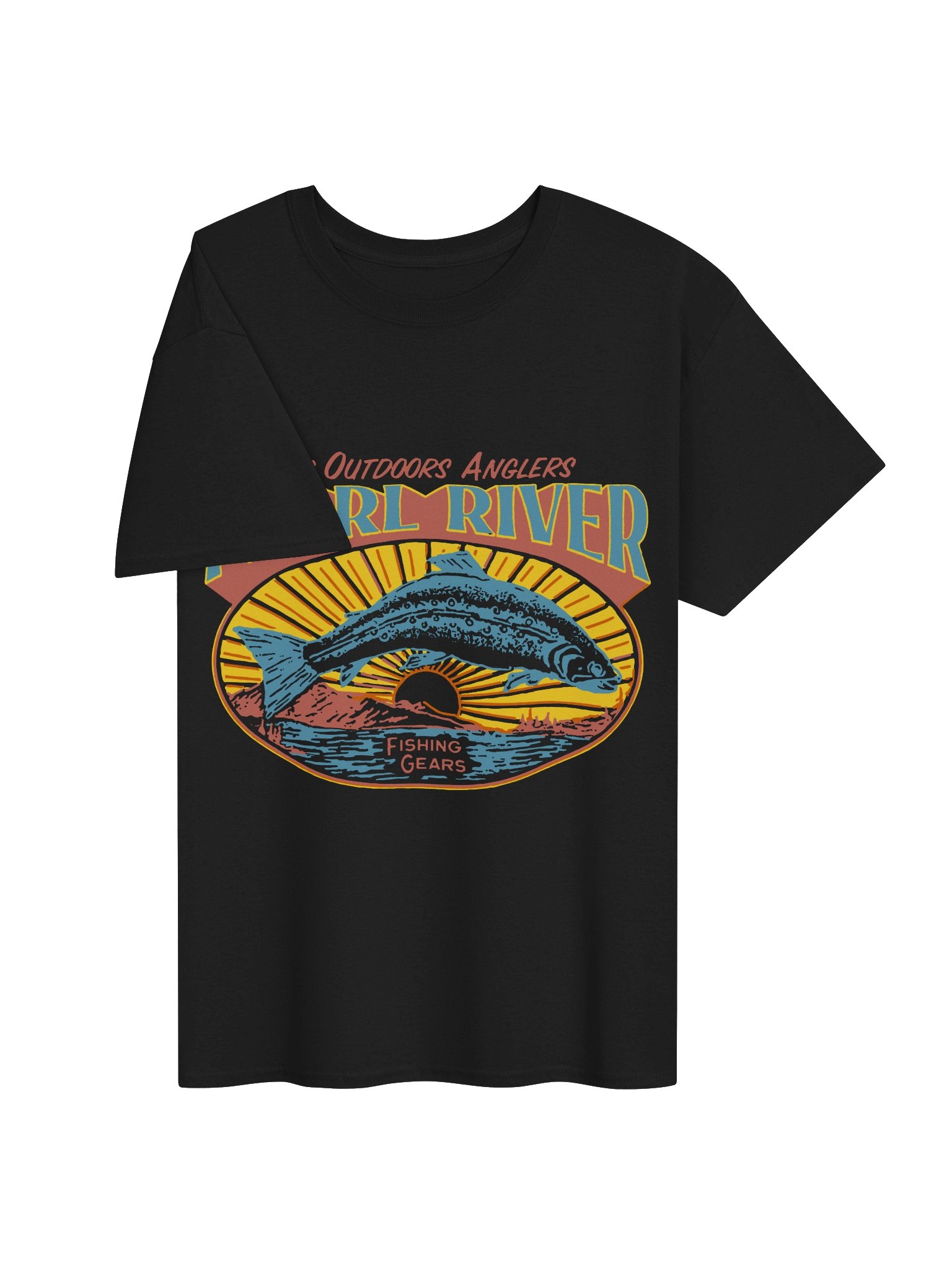 Pearl River Vintage Fishing T-Shirt – Outdoors Anglers Graphic Tee product image (4)
