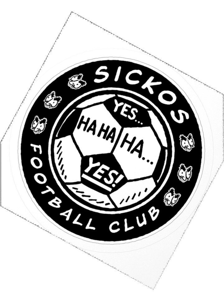 Sickos FC Shield Sticker - Version 2 (3 Sizes) product image (4)
