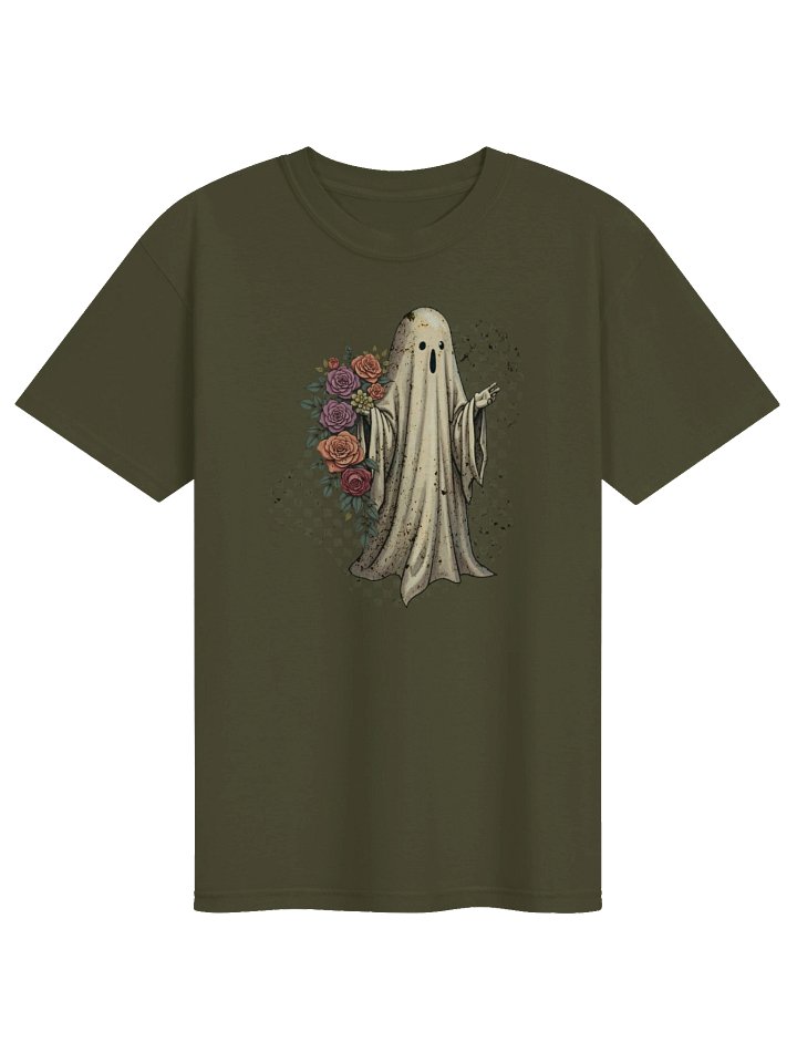 Retro Halloween Shirt | Distressed Ghost Image | Vintage Spooky Season | Dark Academia product image (3)