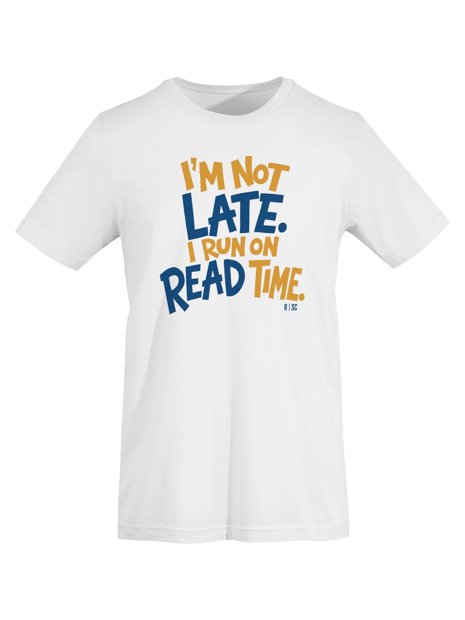Read Time T-Shirt (Orange & Blue) product image (5)