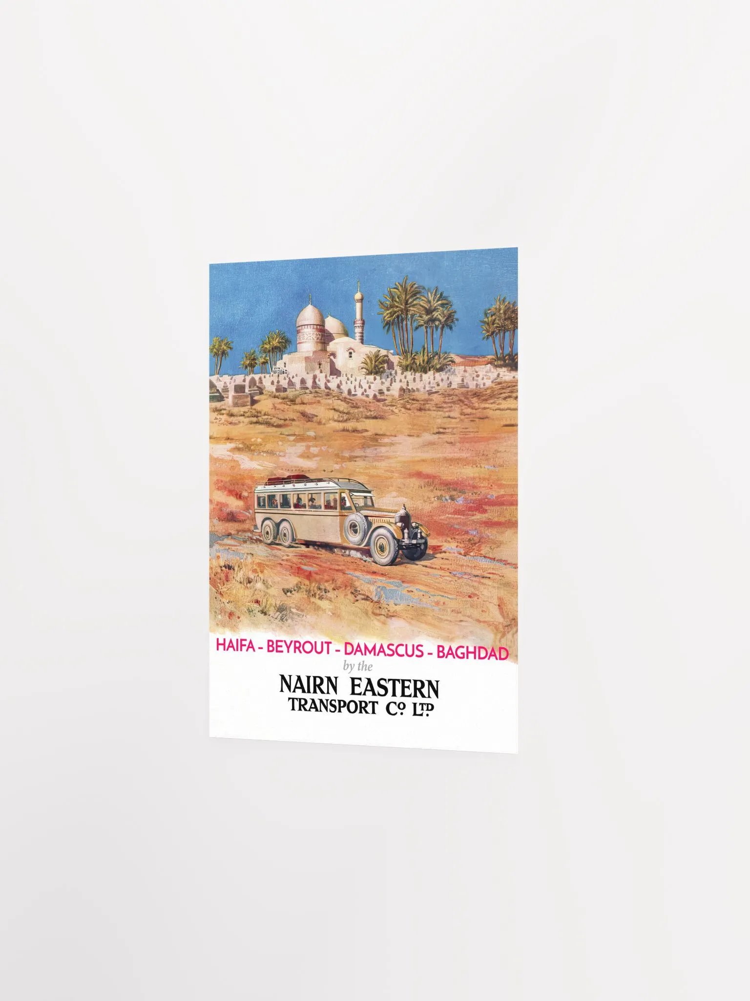Haifa, Beirut, Damascus, Baghdad. Israel, Palestine, Lebanon, Syria, Iraq. 1931 — retro travel poster, vintage travel art print product image (8)