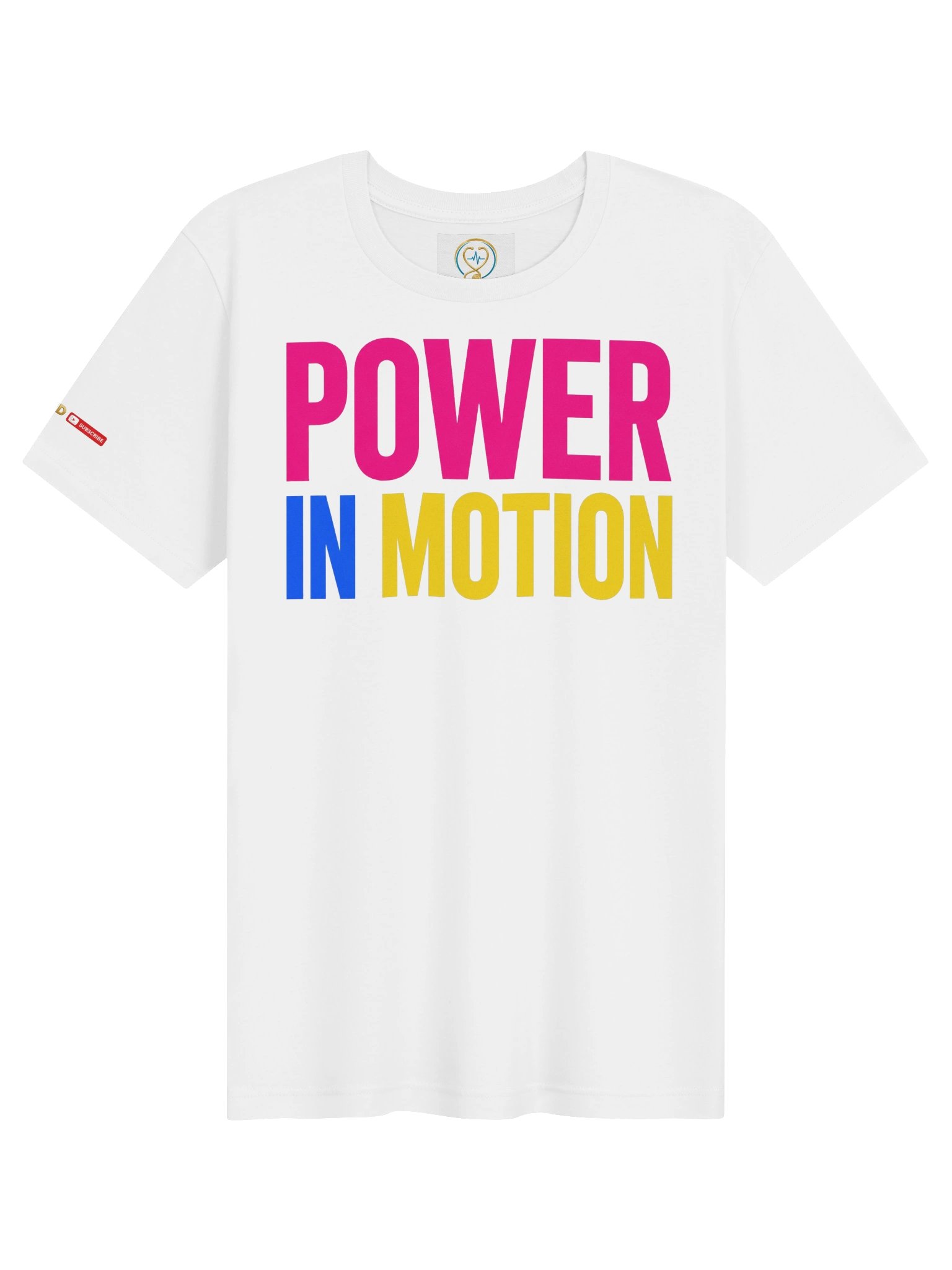 Power in Motion — White | Unisex T-Shirt product image (3)