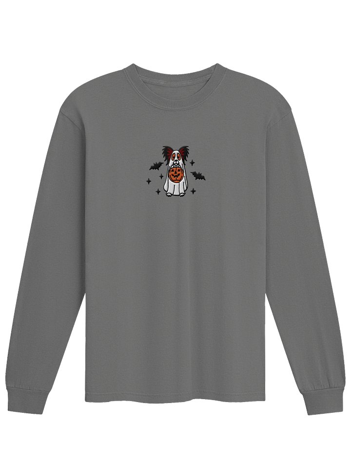 Halloween Papillon(Tricolor) Embroidered Long-Sleeve T-Shirt product image (9)