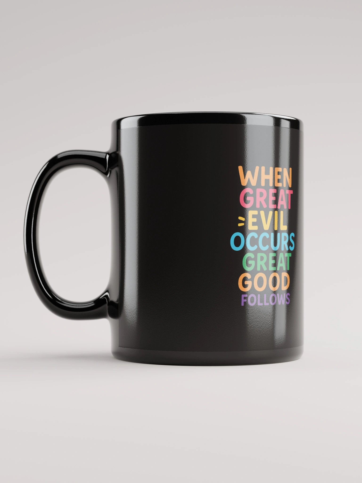 Great Good Follows” Inspirational Black Mug – Nichiren Buddhism Quote for Inner Strength product image (6)