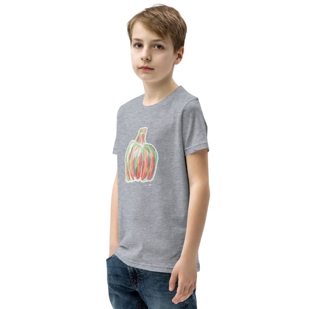 Watercolor Pumpkin Bella+Canvas Youth T-Shirt product image (3)